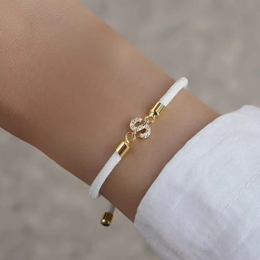 Personalized Initial Heart Charm Bracelet for Women – A-Z Letter Jewelry Gift
